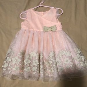 Peach & Gold Baby Girl Dress